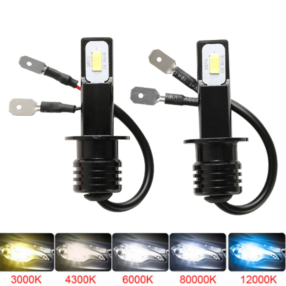 Universal Motorcycle Led Headlight Projector - 2個入り LED H1 H3 H4 H7
