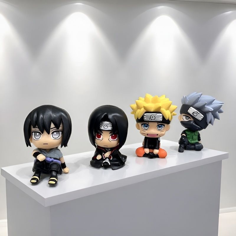Atv Parts - ナルト漫画かわいいフィギュアモデルカワイイ2Dちび人形車飾りオフィスデスクトップディスプレイおもちゃアニメグッズ卸売