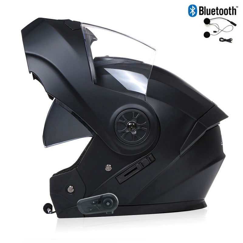 Modular Flip Up Motorcycle Helmet Dot Approved - Bluetooth オートバイフルフェイスヘルメット男性女性安全ダウンヒルモトクロスレーシングモジュラーフリップアップヘルメットキャスコモト DOT 承認