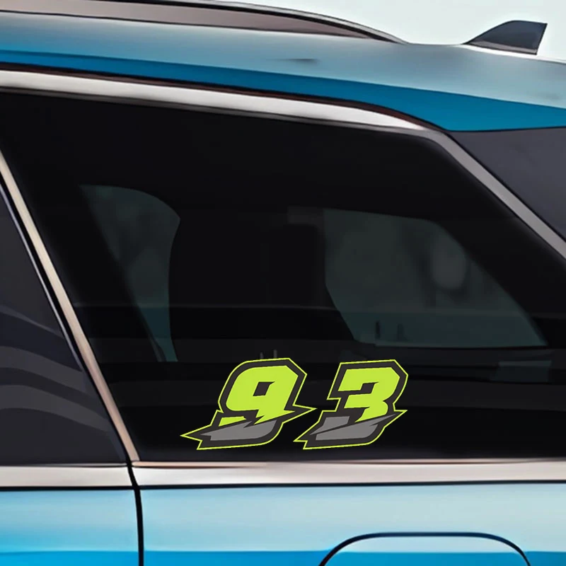 バイクナンバーステッカー 0-9 グリーンビニールデカール  - Motorcycle Helmets のレビューと価格