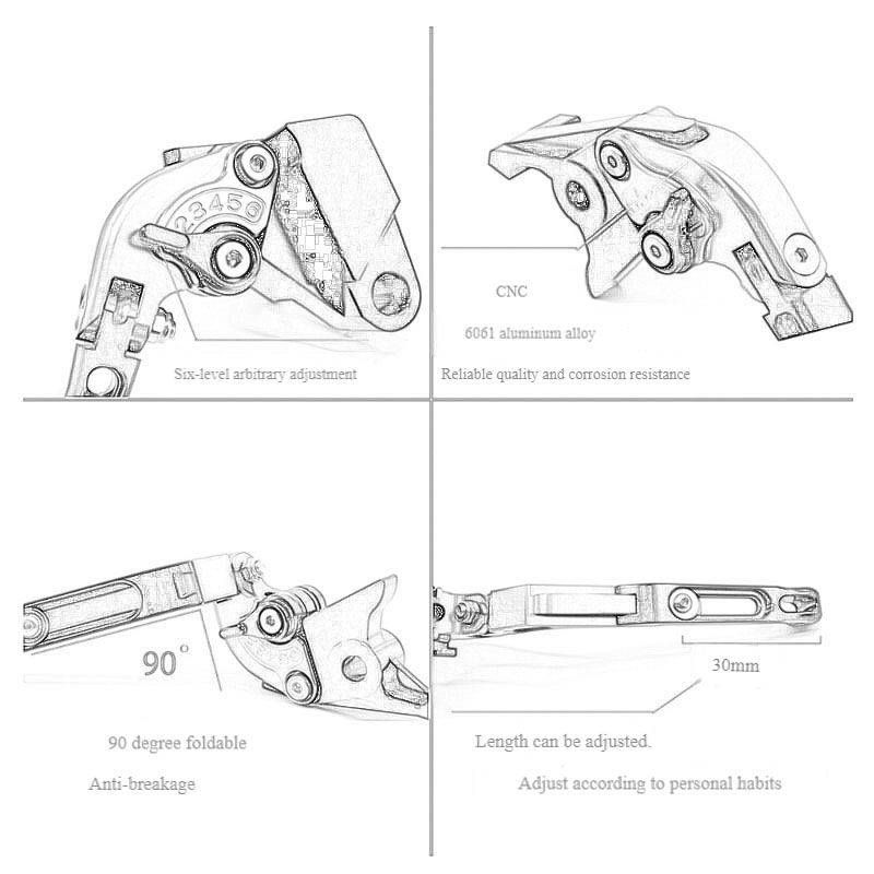 ホンダ CB750 CB 750 ホーネット 750 202 - Cnc Aluminum Adjustable Brake Clutch Levers のレビューと価格