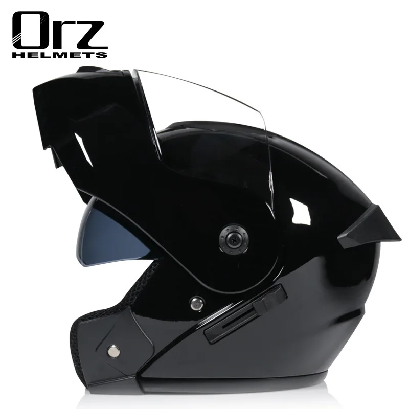 ユニセックスフルフェイスレーシングバイクヘルメット、ダブルレ - Dual Visor Motorcycle Racing Helmet のレビューと価格