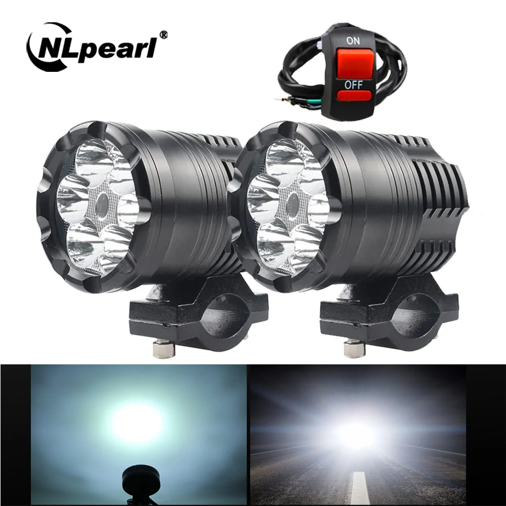NLpearl 60 ワットオートバイ LED ヘッドライト - Universal Motorcycle Led Headlight Projector のレビューと価格